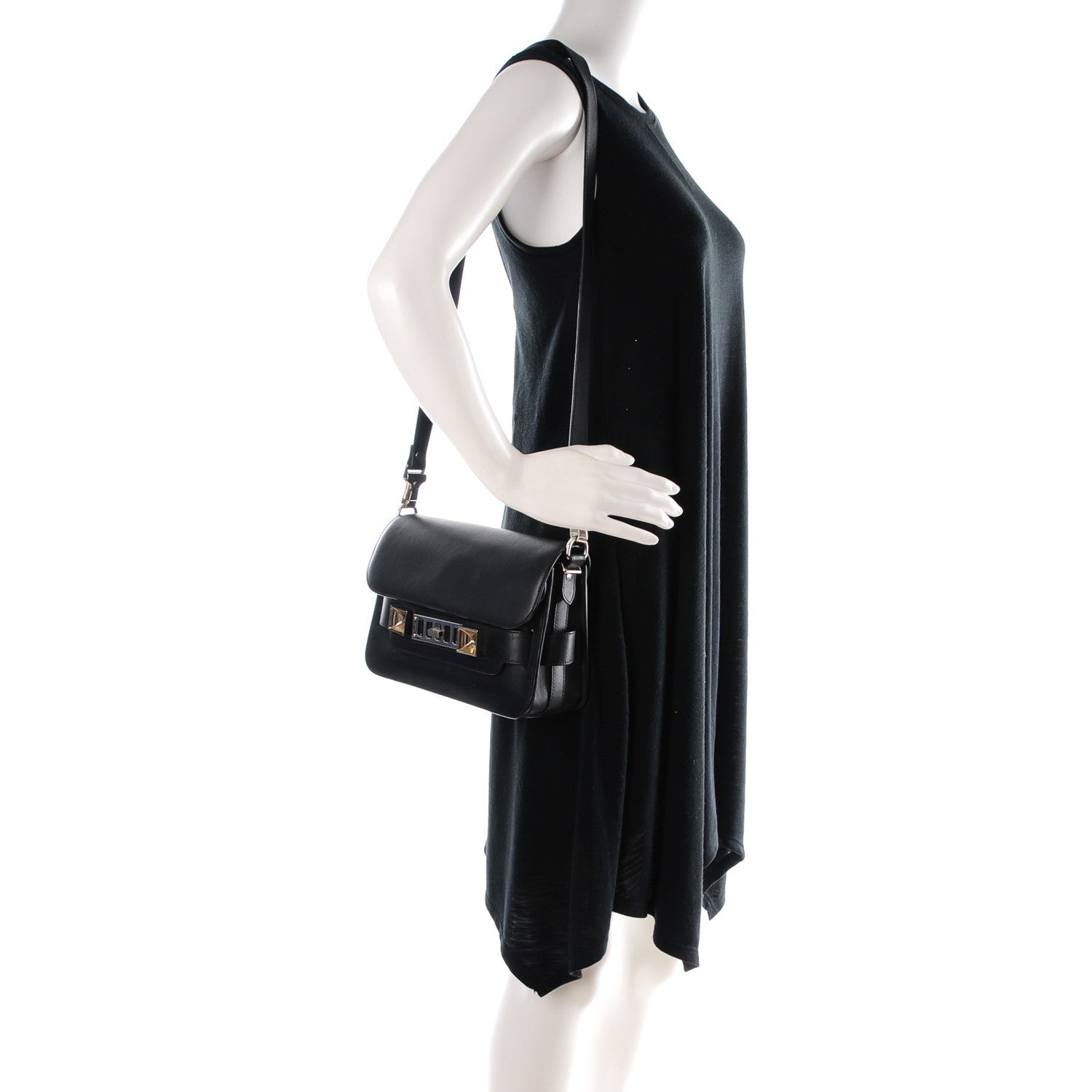 Proenza Schouler Calfskin PS11 Mini Classic Shoulder Bag Black 2 of 7