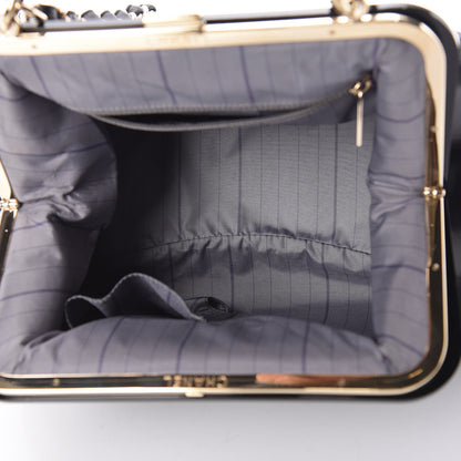 Chanel Glazed Calfskin Quilted Small Mademoiselle Frame Bag Black 5 of 10
