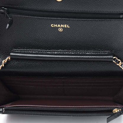 Chanel Caviar Quilted Wallet On Chain WOC Black 5 of 12