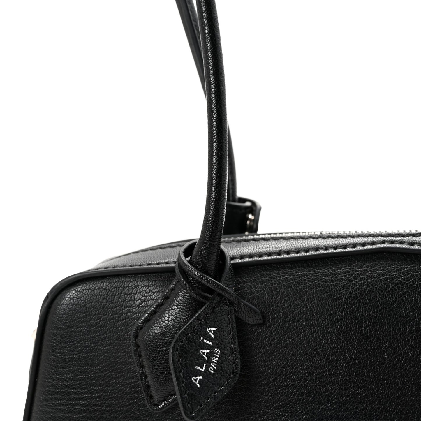 Shiny Goatskin Small Le Teckel Bag Black