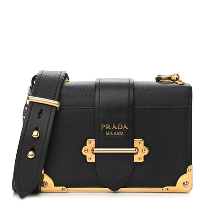 Prada City Calf Saffiano Cahier Bag Black 1 of 14