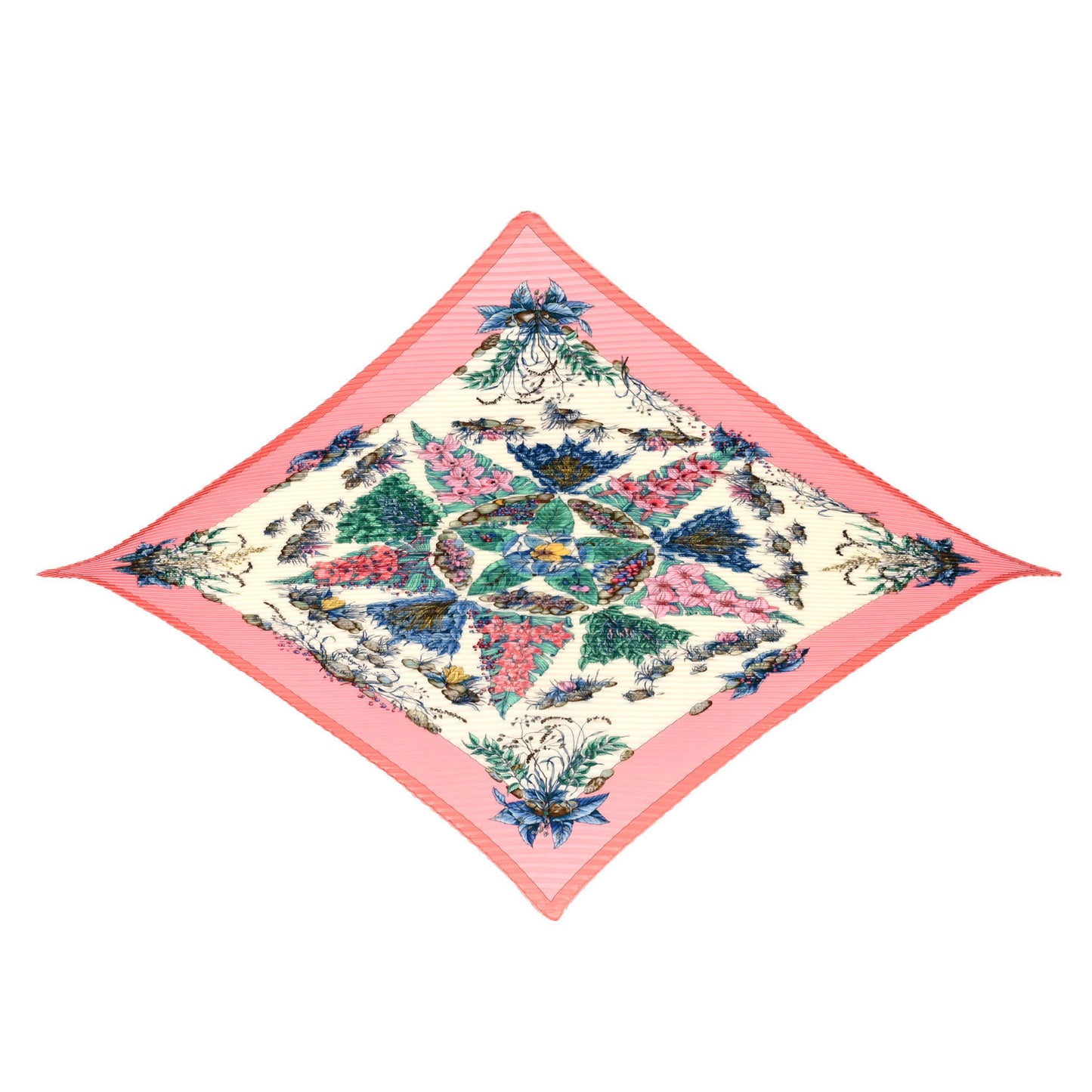 Silk Plisse Cavalier Des Nuages Scarf
