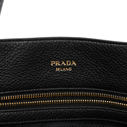 Prada Vitello Daino Tote Black 6 of 11