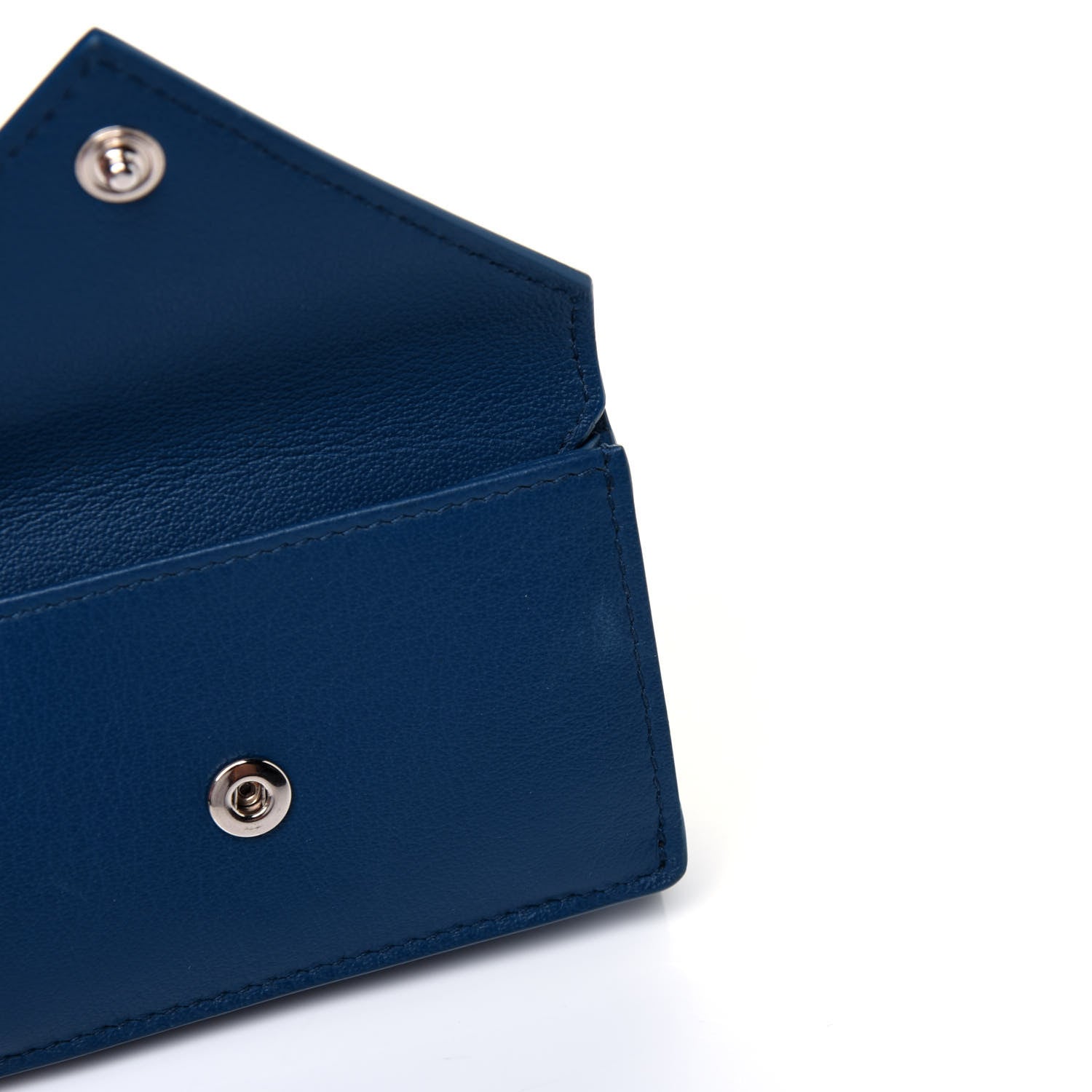 Balenciaga Calfskin Mini Papier Wallet Blue Marine 9 of 11