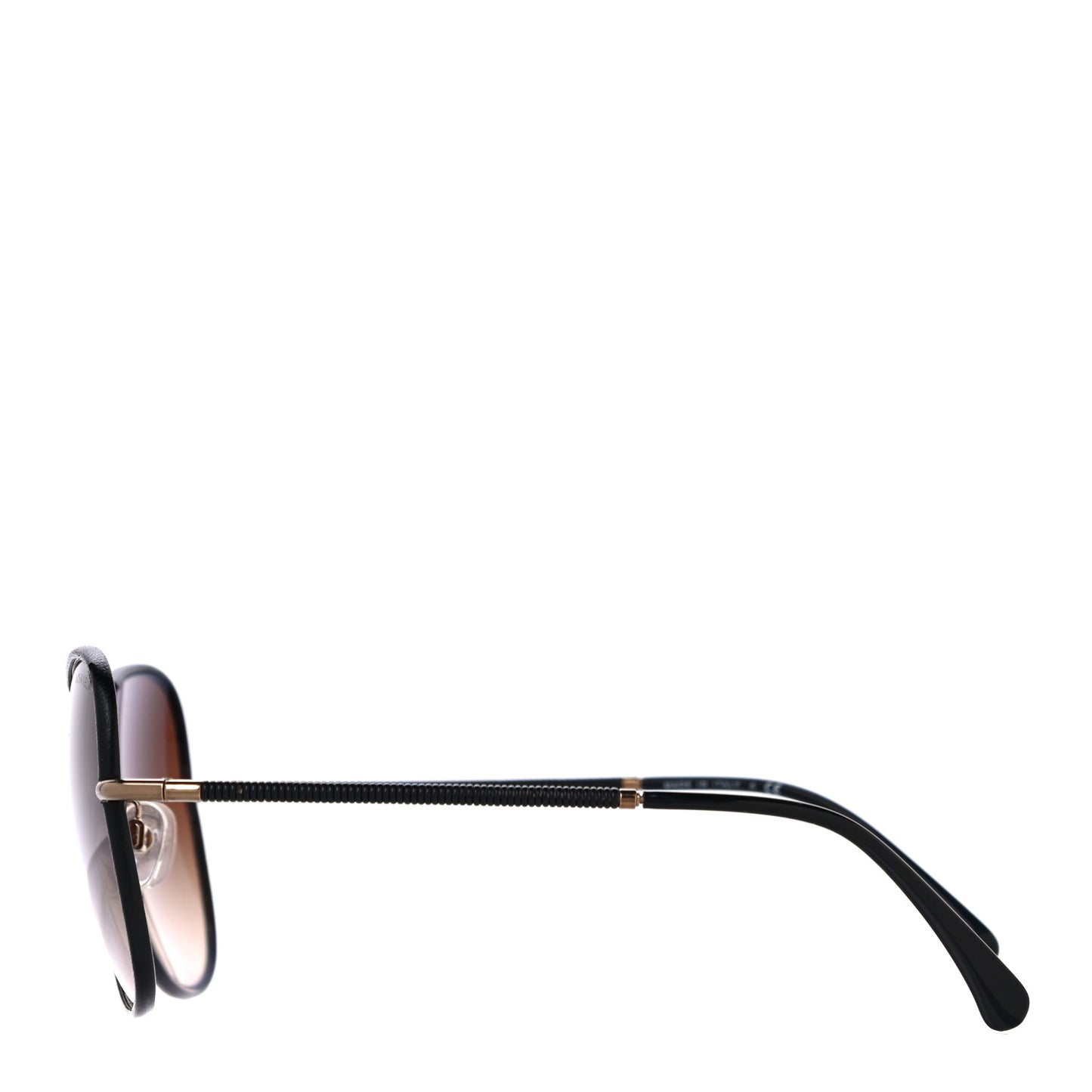 Metal Lambskin Pilot Fall Sunglasses 4227-Q Black