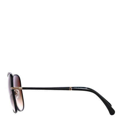 Chanel Metal Lambskin Pilot Fall Sunglasses 4227-Q Black 3 of 7