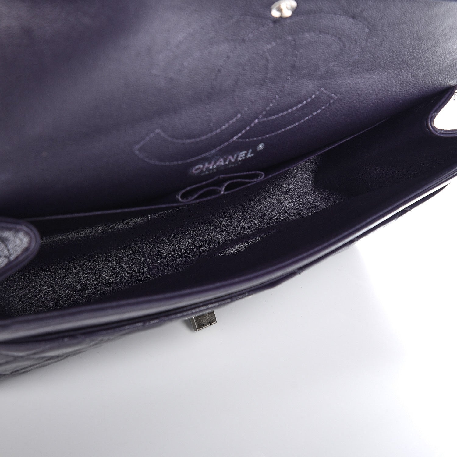 Chanel Metallic Aged Calfskin Quilted 2.55 Reissue 226 Flap Dark Purple 5 of 7