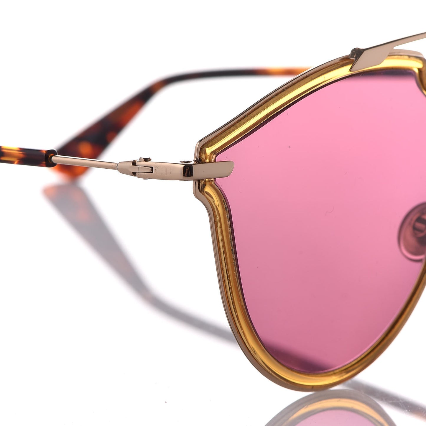 So Real Rise Sunglasses Yellow Gold Pink Havana