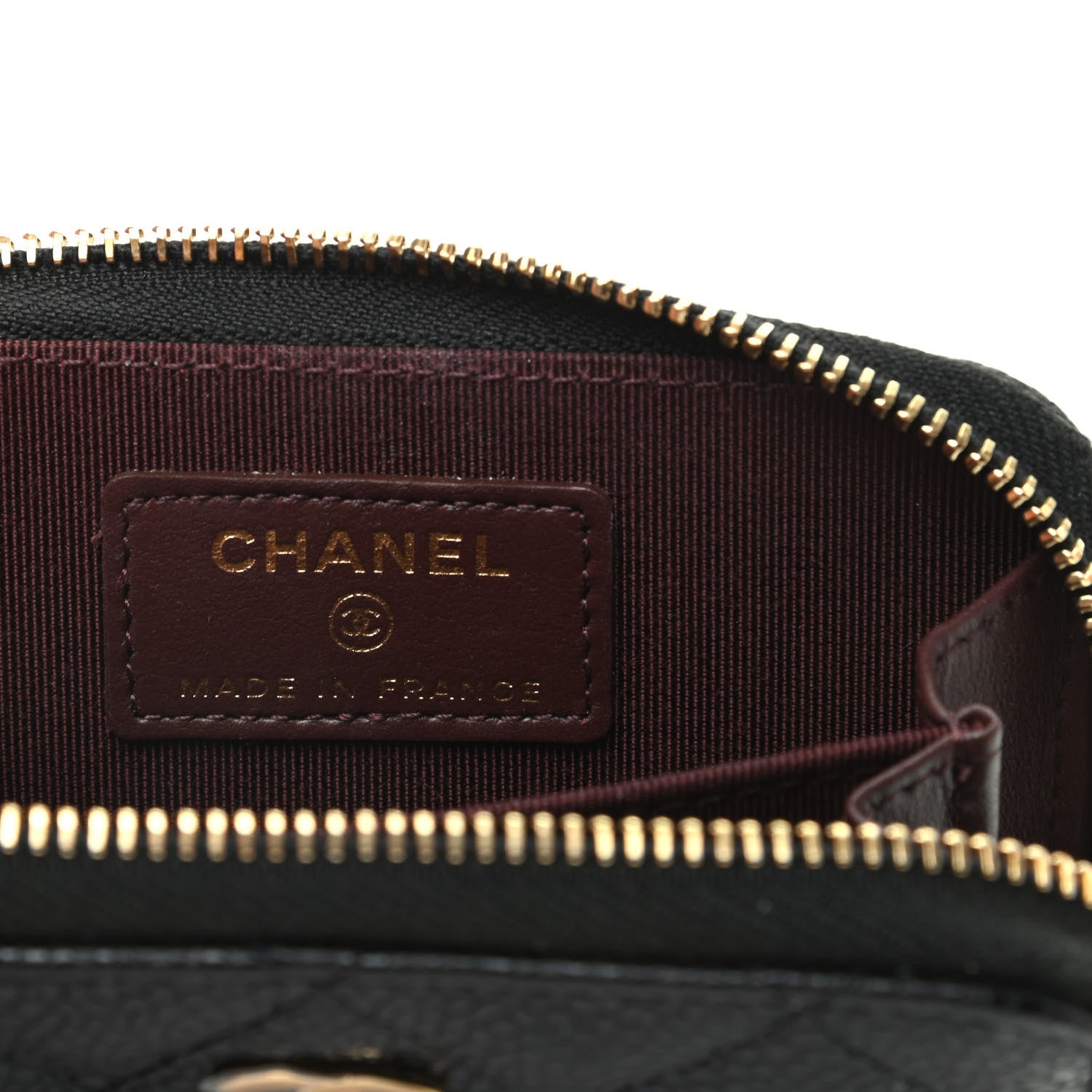 Chanel Caviar Quilted Zip Coin Purse Black 6 of 10