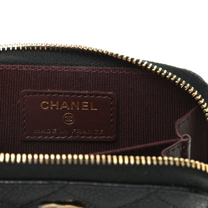 Chanel Caviar Quilted Zip Coin Purse Black 6 of 10