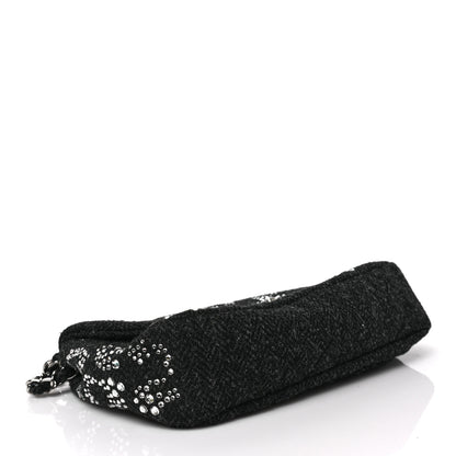 Chanel Tweed Swarovski Crystal Leopard Jumbo Flap Black 4 of 8