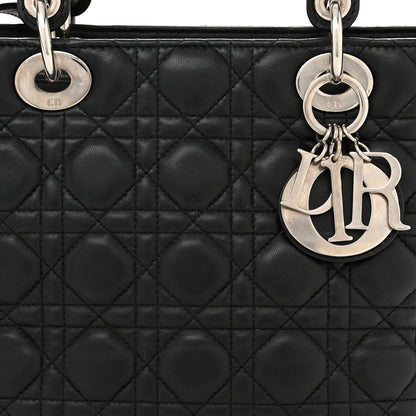 Christian Dior Lambskin Cannage Medium Lady Dior Black 8 of 15