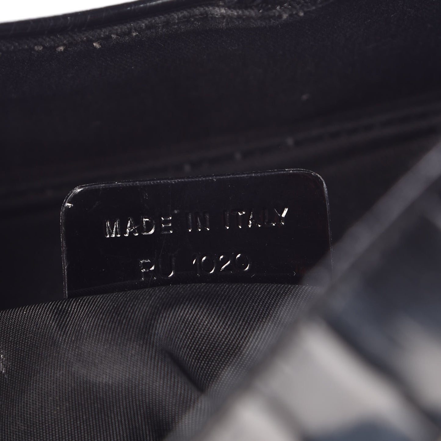 Canvas Patent Calfskin Saddle Bag Black