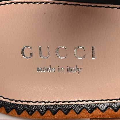 Gucci Malaga Kid Suede Snakeskin Interlocking G Studs 155mm Platform Sandals 39 Beige Cognac 7 of 8
