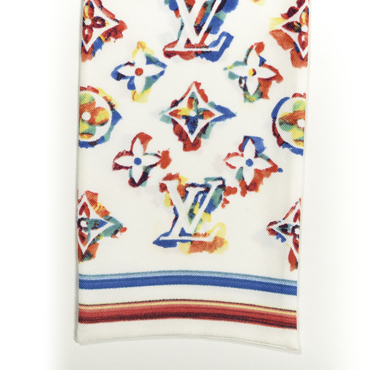 Louis Vuitton Silk Monogram Rainbow Bandeau White 2 of 4