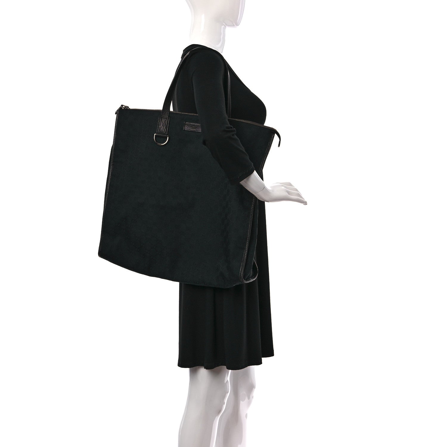 Gucci Monogram Large Tote Black 2 of 18