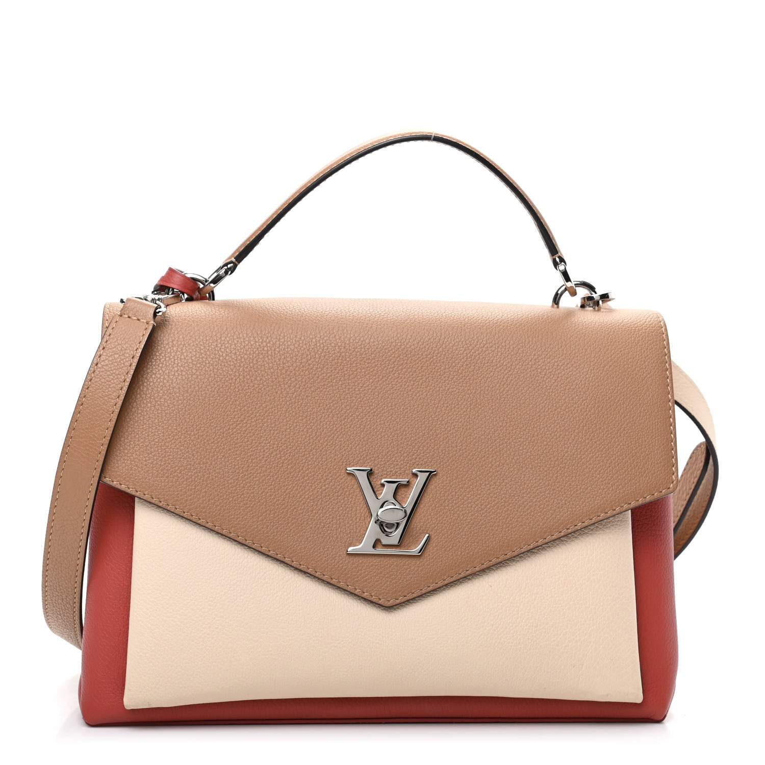 Louis Vuitton Soft Calfskin My Lockme Top Handle Vieux Rose Sesame Creme 1 of 8