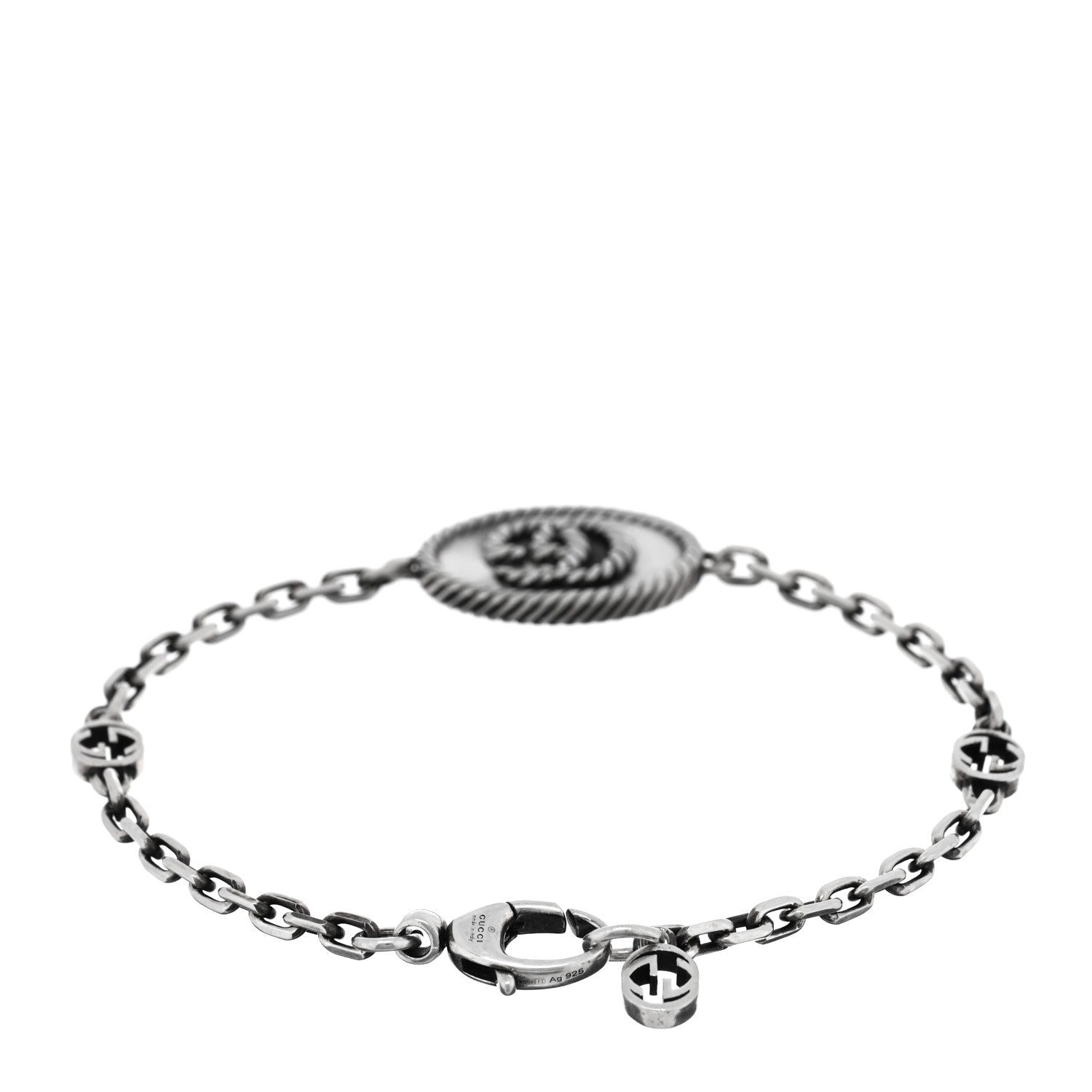 Gucci Sterling Silver Torchon Double G Bracelet 2 of 4