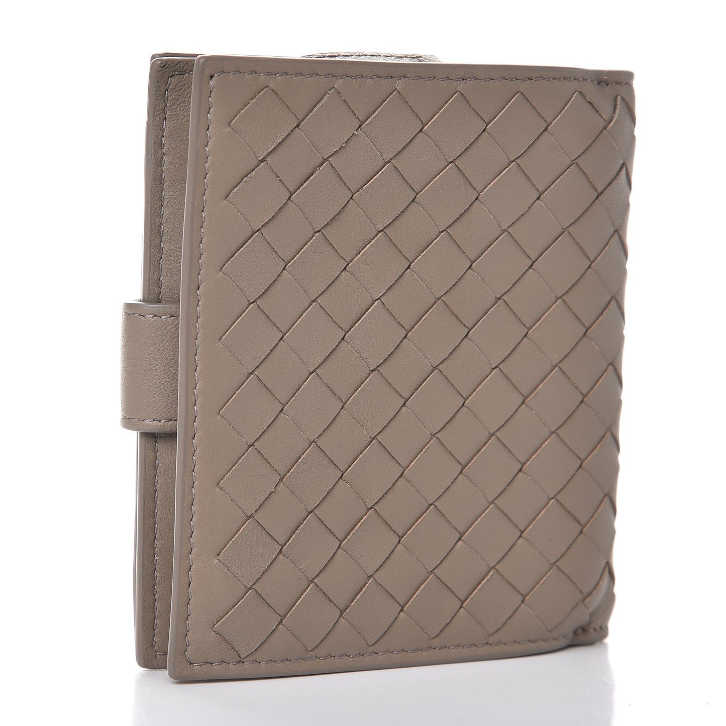 Nappa Intrecciato French Compact Wallet Shadow