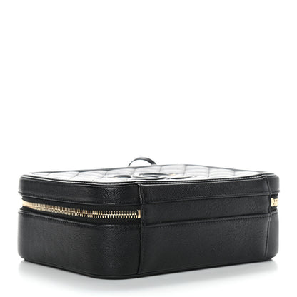 Chanel Caviar Quilted Medium CC Filigree Vanity Case Black 4 of 9