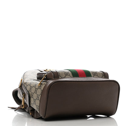 Gucci GG Supreme Monogram Calfskin Web Small Ophidia Day Backpack Beige Ebony New Acero 4 of 11