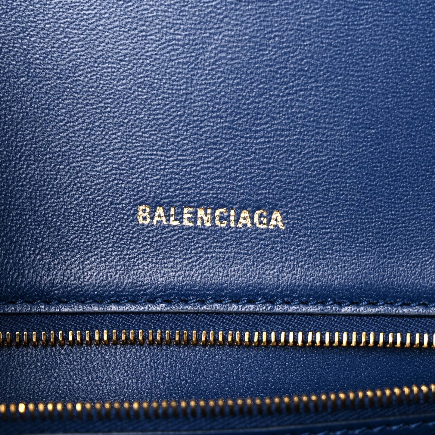 Shiny Calfskin Crocodile Embossed Small Hourglass Top Handle Bag Navy