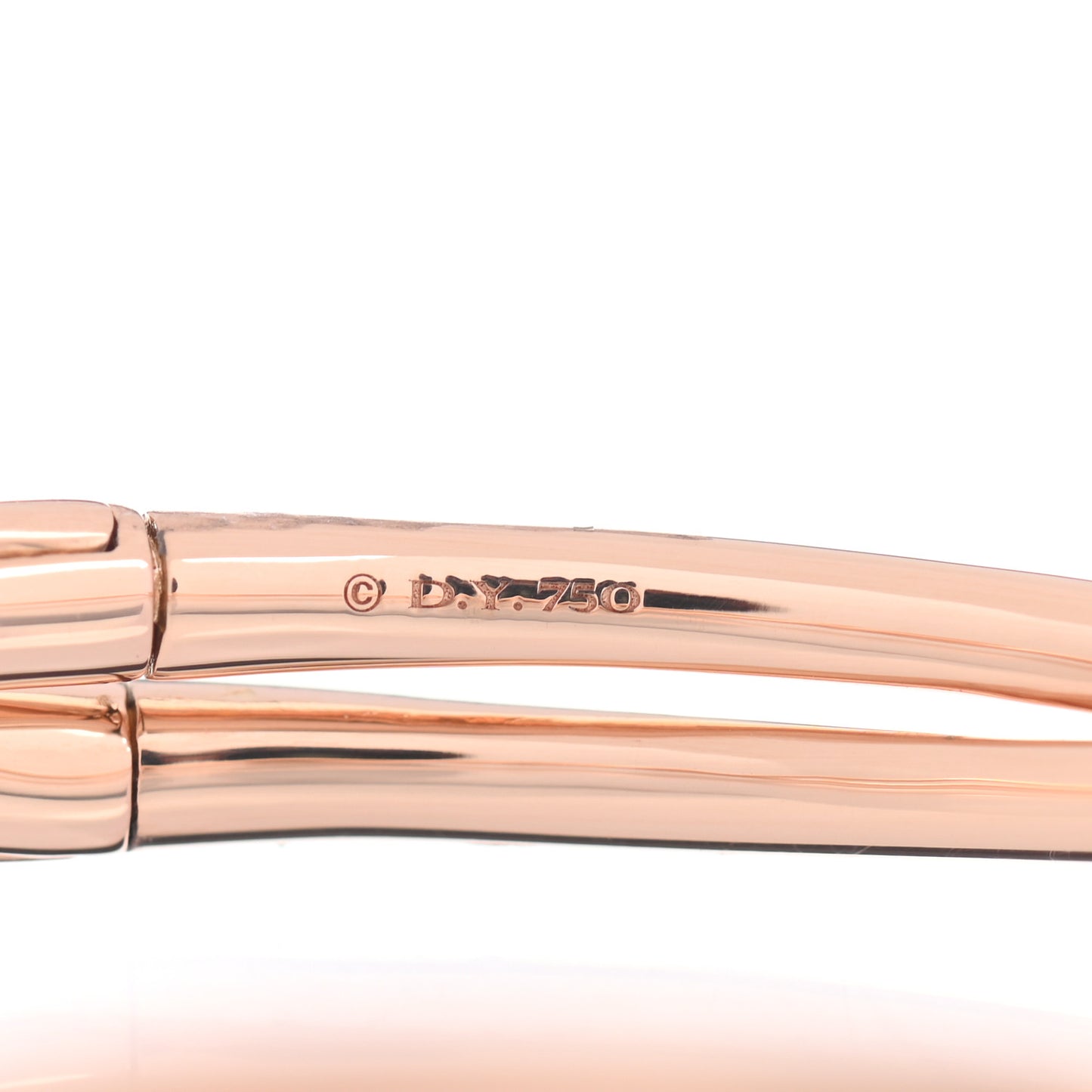 18K Rose Gold Continuance Center Twist Bracelet