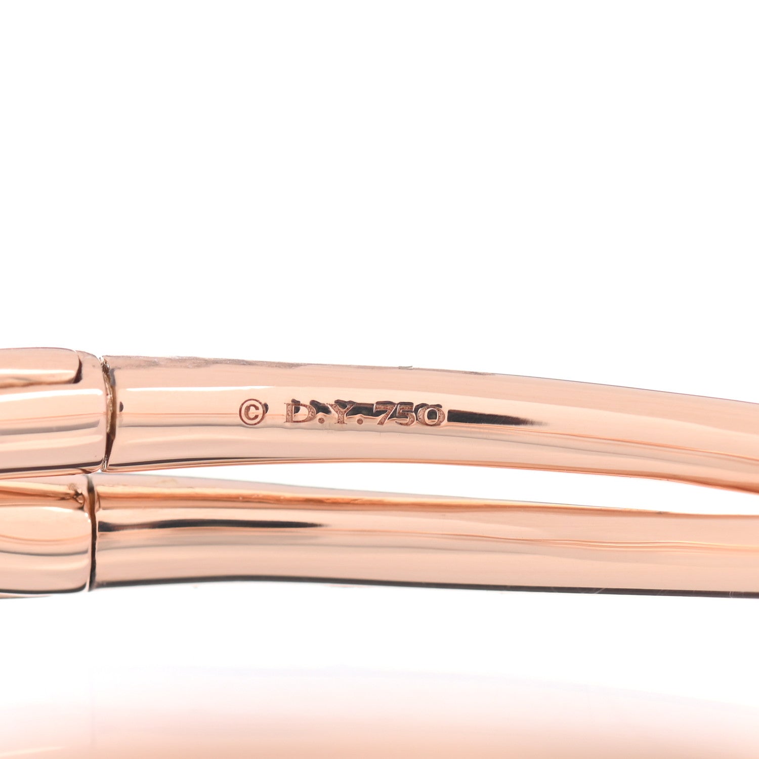 David Yurman 18K Rose Gold Continuance Center Twist Bracelet 4 of 4