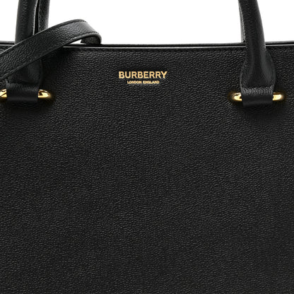 Burberry Calfskin Mega Check Small Banwell Tote Black 7 of 9