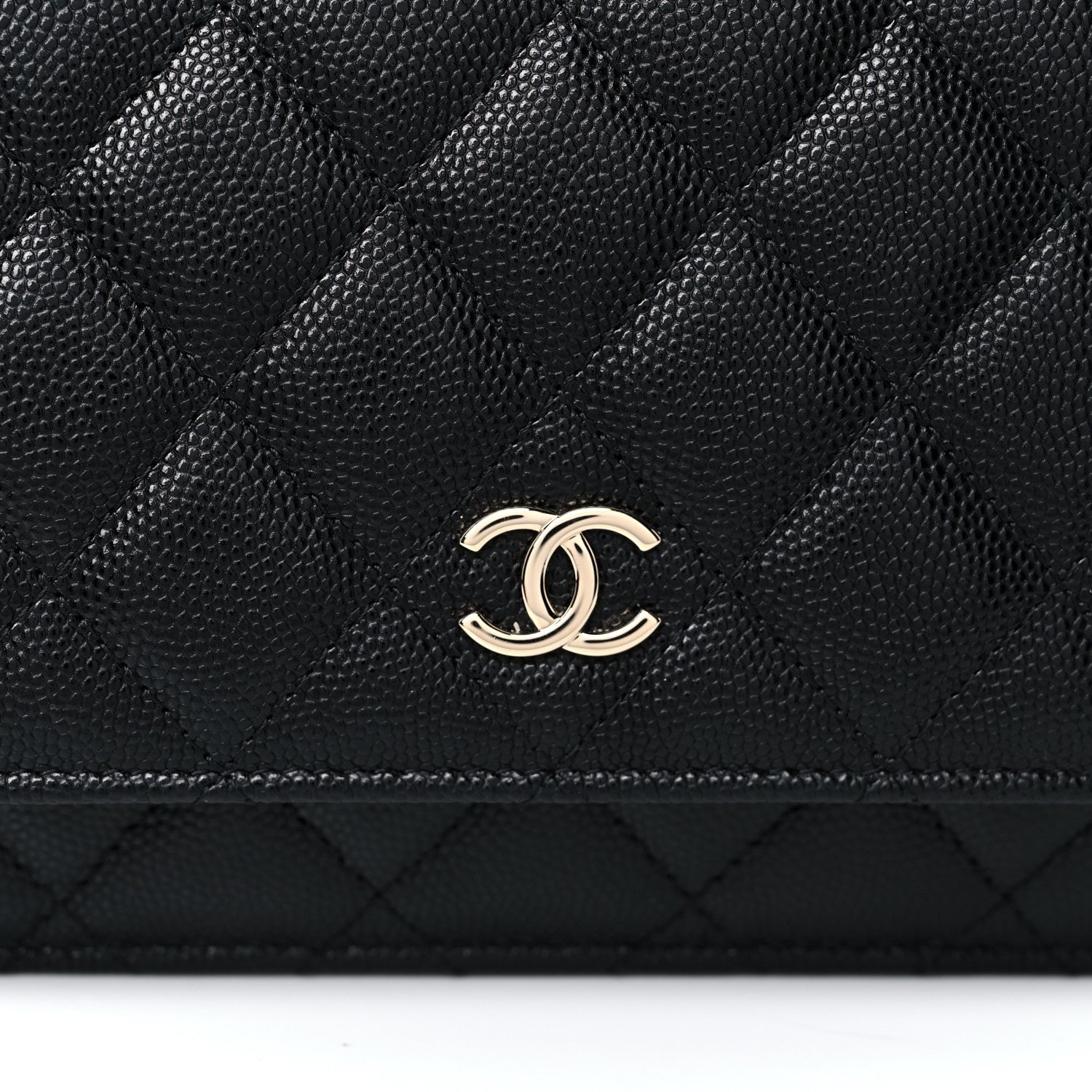 Chanel Caviar Quilted Wallet With Charms On Chain WOC Black 13 of 14