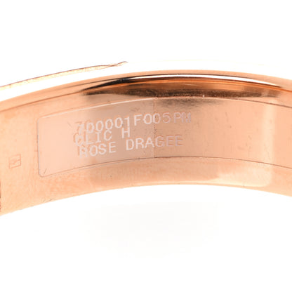 Hermes Enamel Narrow Clic Clac H Bracelet PM Rose Dragee 7 of 8