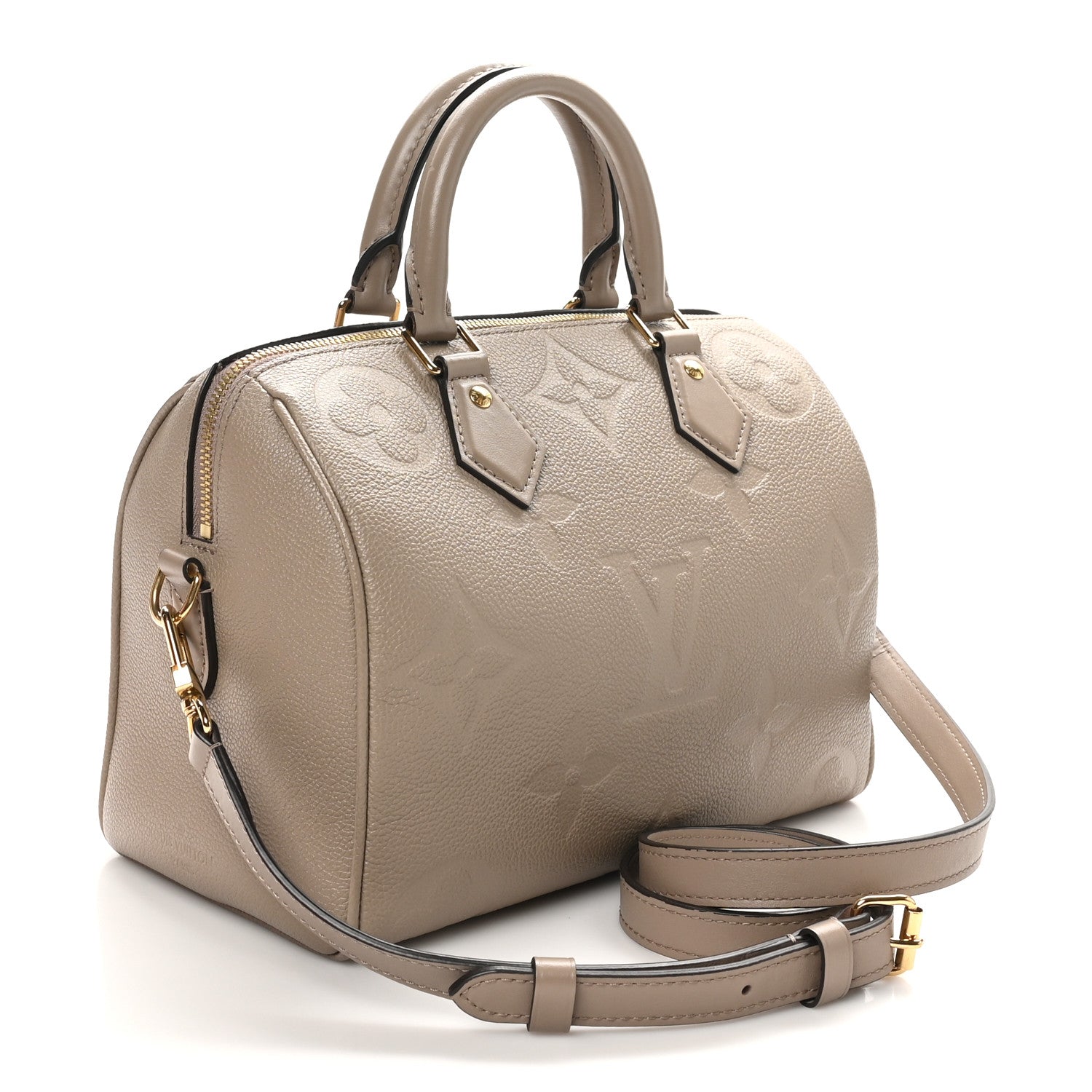 Louis Vuitton Empreinte Monogram Giant Speedy Bandouliere 25 Tourterelle 2 of 9
