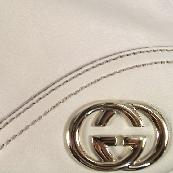 Gucci Leather New Britt Medium Hobo Ivory 6 of 9