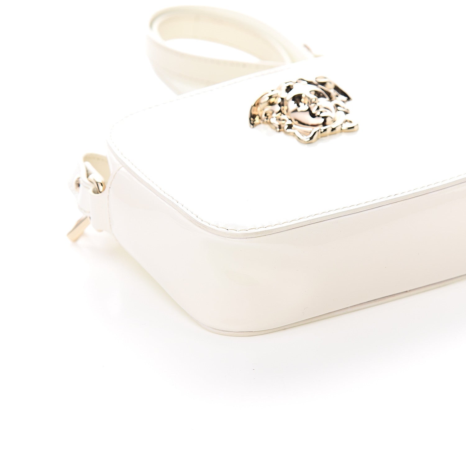 Versace Patent Palazzo Medusa Camera Bag White 6 of 8
