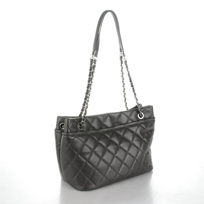 Chanel Caviar Quilted Timeless CC Soft Tote Dark Grey 3 of 7