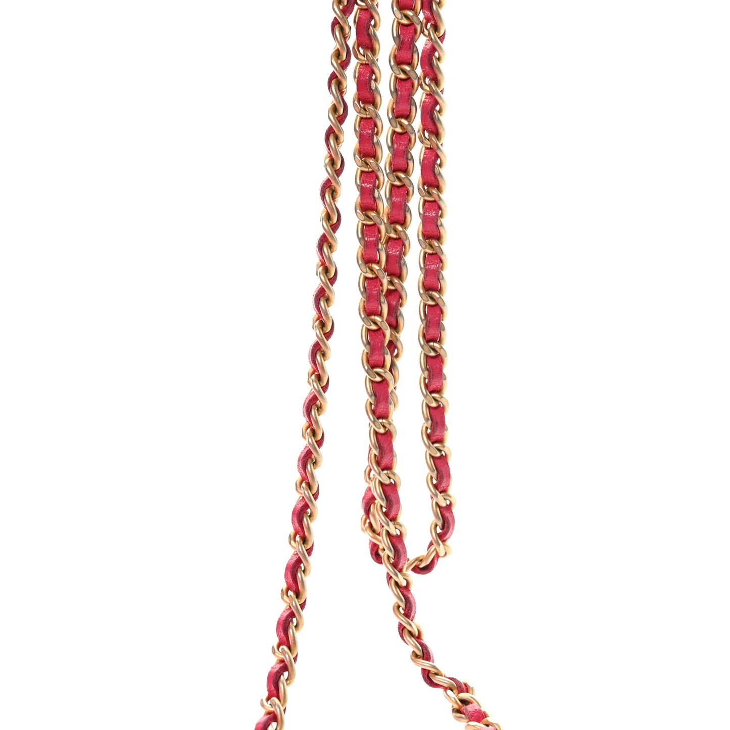 Lambskin Quilted Boy Wallet On Chain WOC Dark Fuchsia