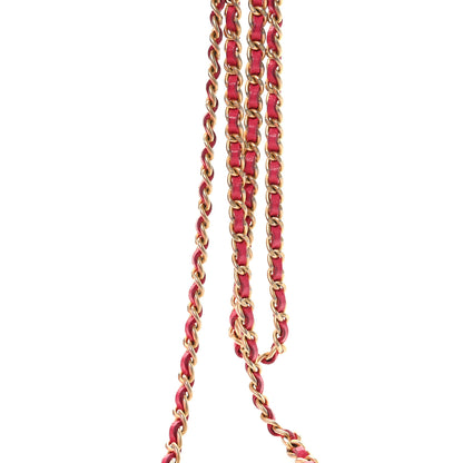 Chanel Lambskin Quilted Boy Wallet On Chain WOC Dark Fuchsia 13 of 14