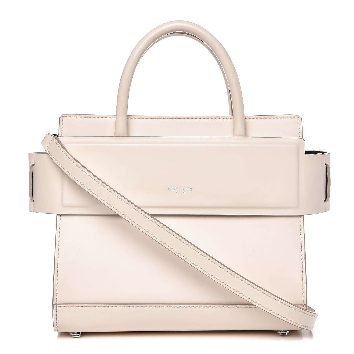 Givenchy Smooth Calfskin Mini Horizon Satchel Off White 1 of 8