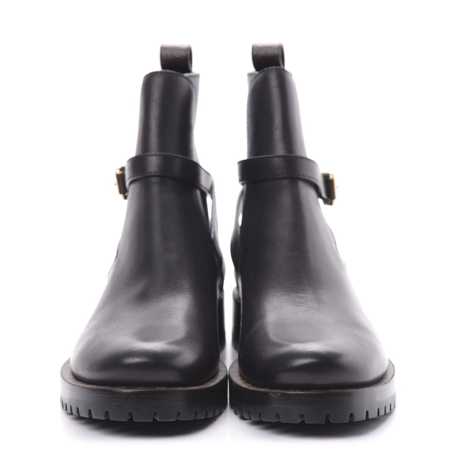 Calfskin Monogram Discovery Flat Ankle Boots 38.5 Black