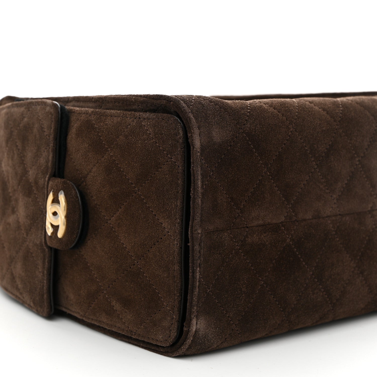 Chanel Suede Quilted Small Chanel 25 Handbag Dark Brown 9 of 11