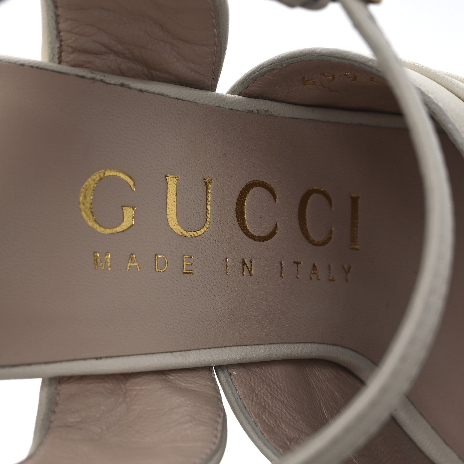 Gucci Malaga Kid Keyla Platform 60/155mm Slingback Sandals 35.5 Mystic White 17 of 36