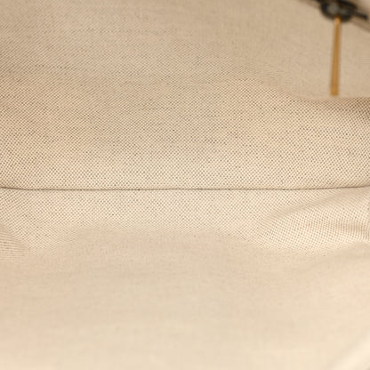 Gucci GG Supreme Monogram Textured Dollar Calfskin Web Small Ophidia Half Moon Hobo Beige Mystic White Oatmeal 5 of 11