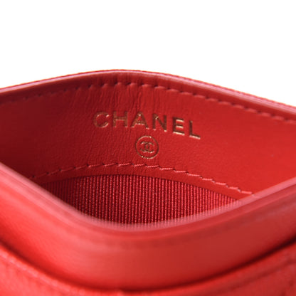 Chanel Caviar Quilted Card Holder Red 5 of 8