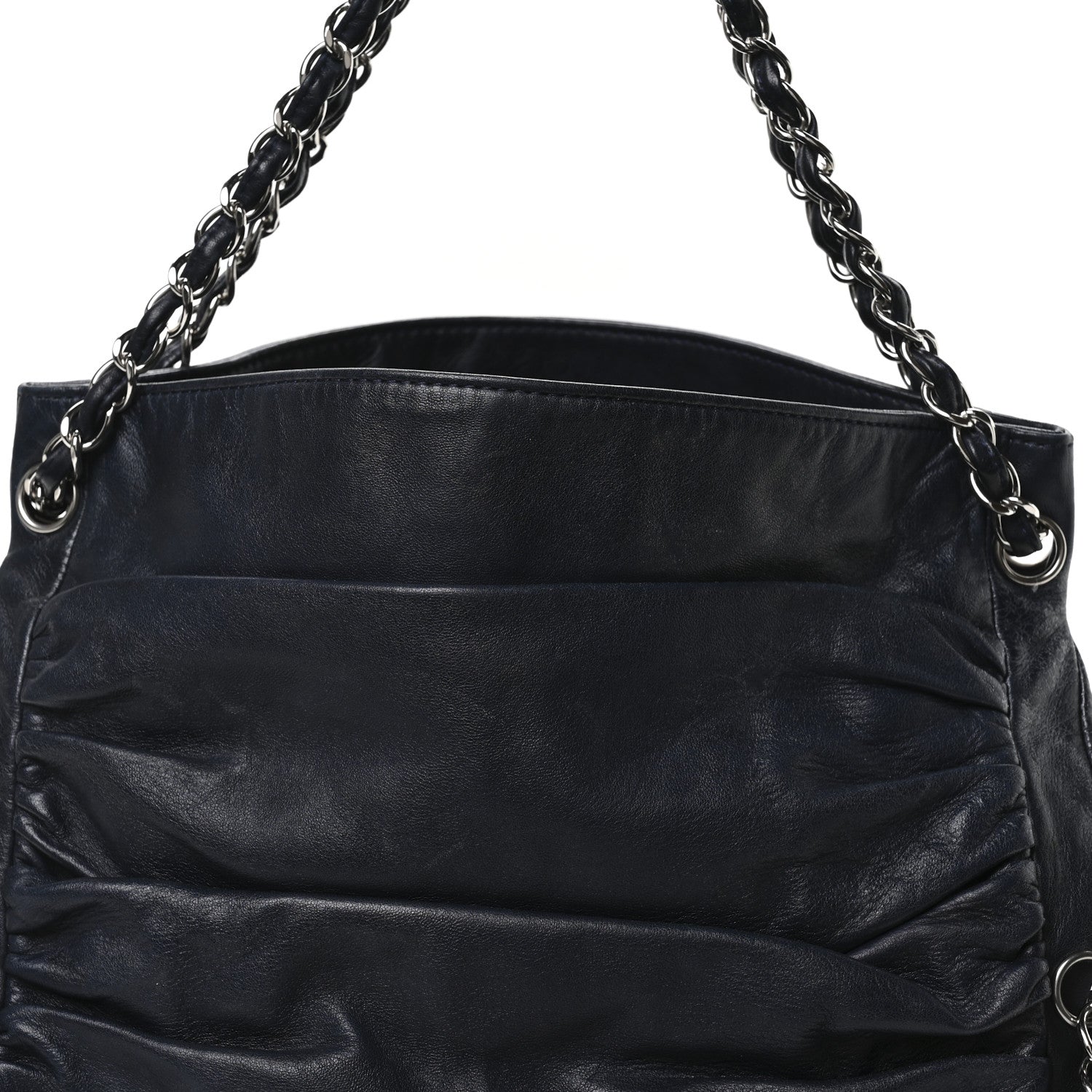 Chanel Lambskin Large Sharpei Shoulder Bag Blue 8 of 10