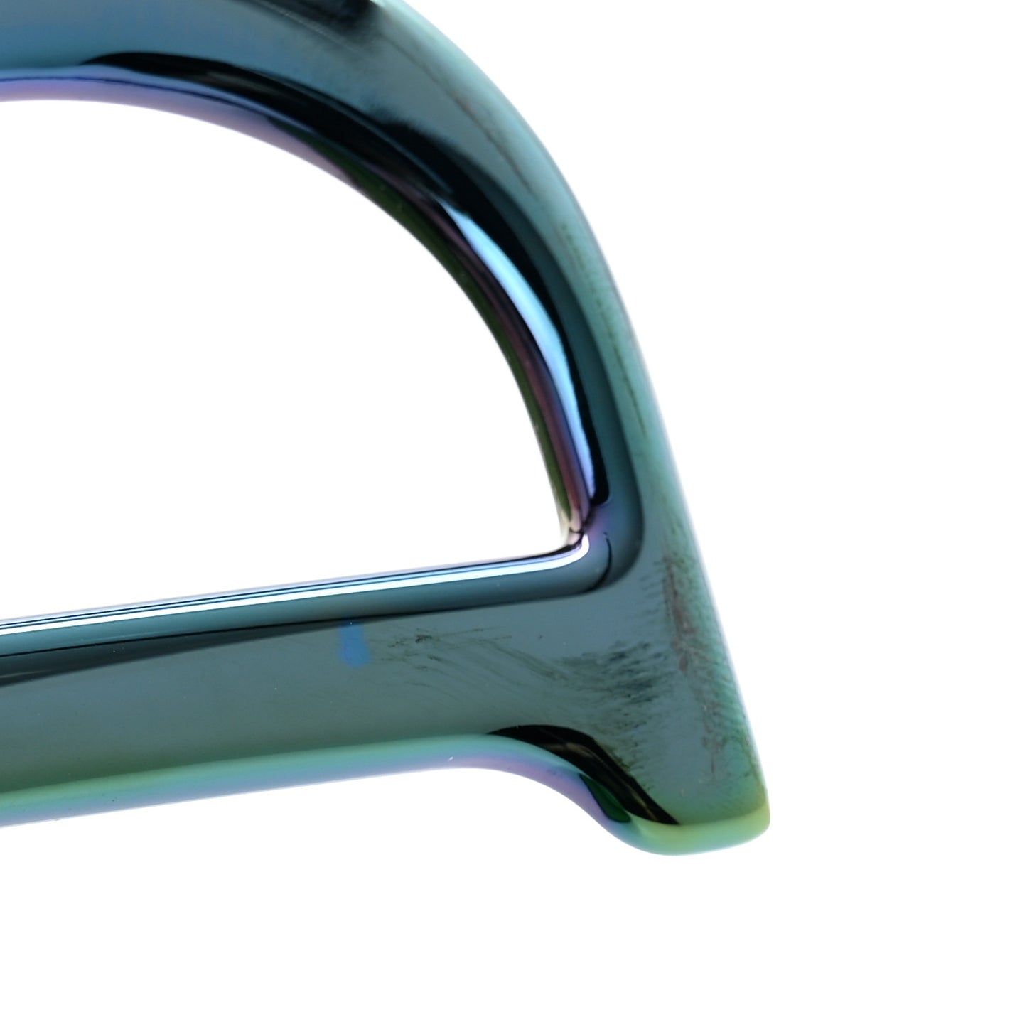 Grained Calfskin Saddle Bag Green