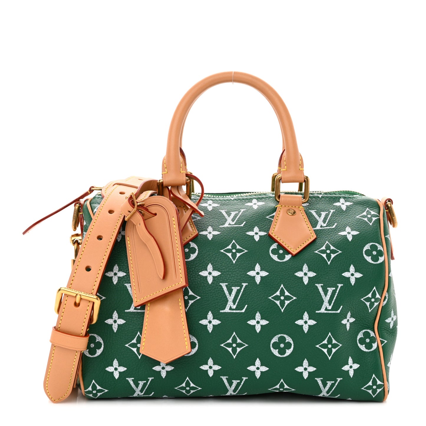 Calfskin Monogram Speedy P9 Bandouliere 25 Green