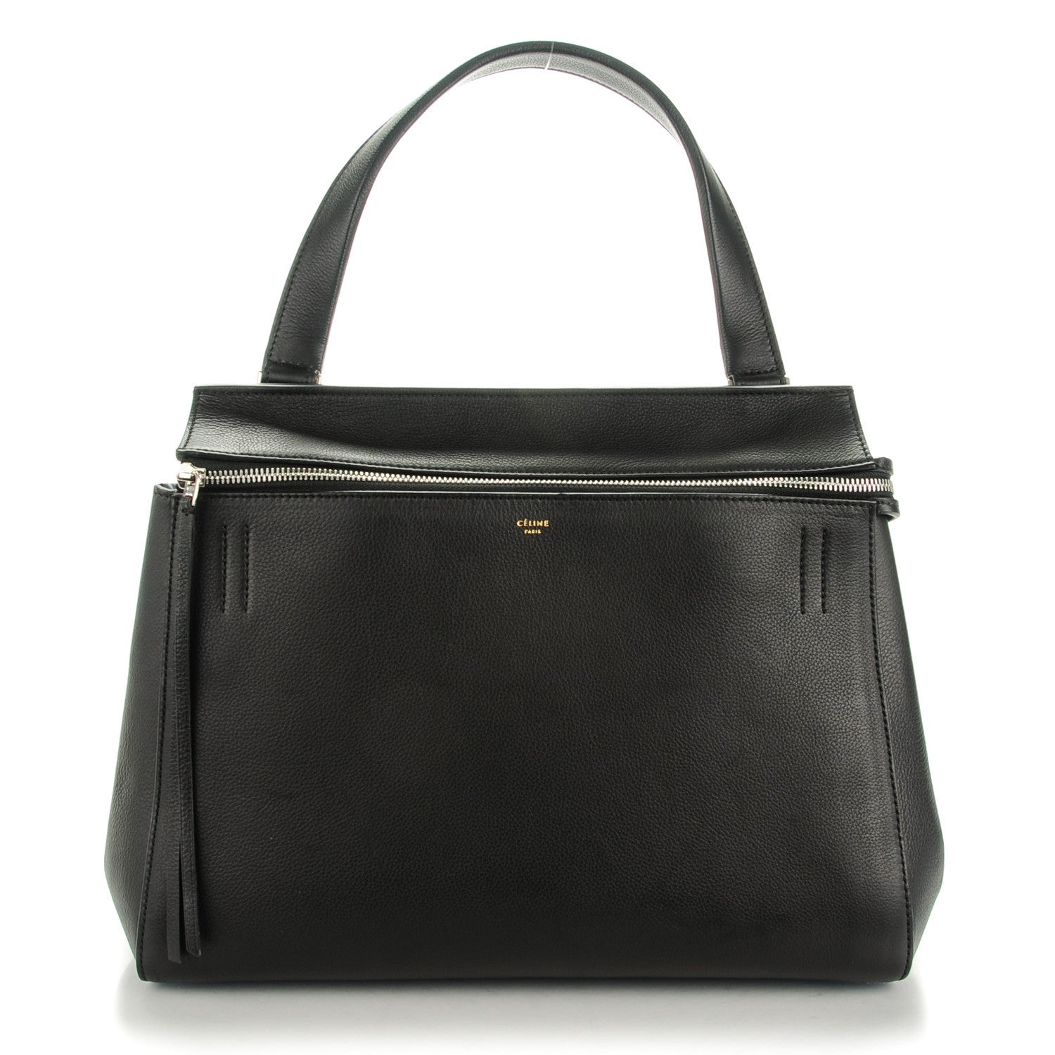 Celine Supple Calfskin Medium Edge Shoulder Bag Black 1 of 8