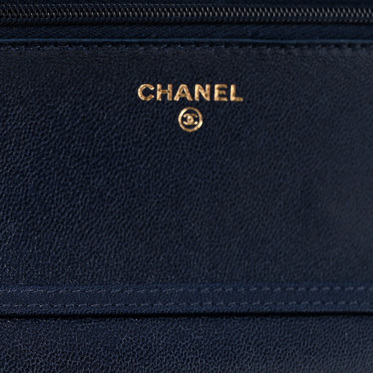 Chanel Lambskin Quilted Hold The Line Wallet On Chain WOC Dark Blue 12 of 14