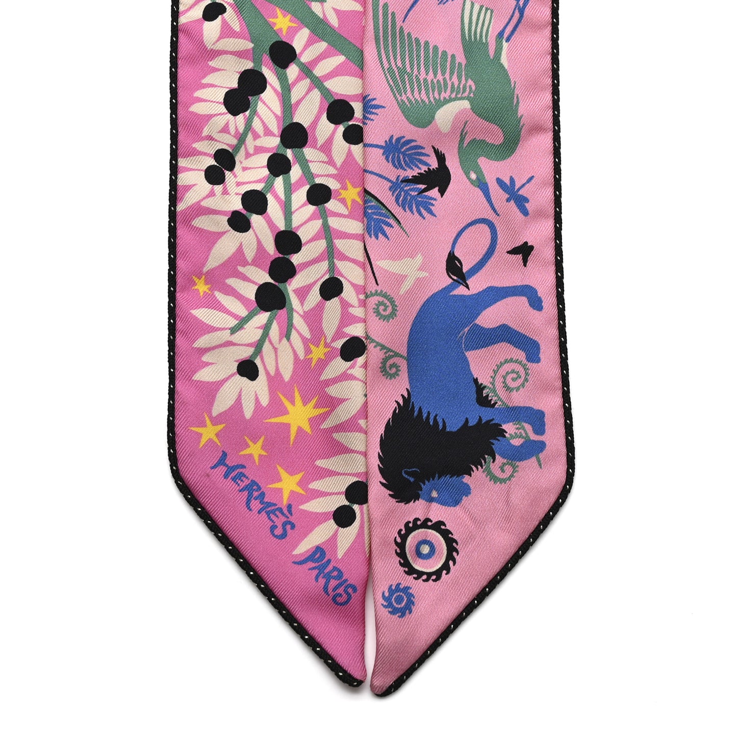 Silk Sous Le Charme D Orphee Baguette Twilly Rose Bleu Black Rouge Blue Black