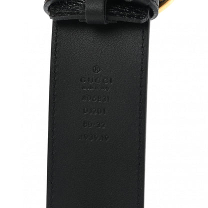 Gucci Textured Calfskin Double G 40mm Belt 80 32 Black 3 of 6